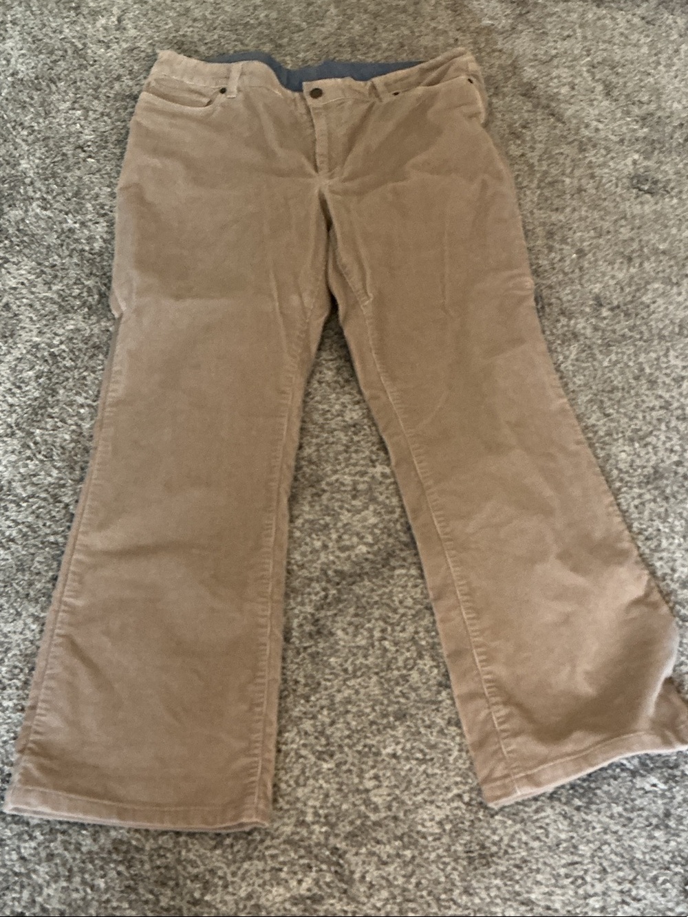 L.L. Bean Women's Boot Cut Corduroy Jeans in Tan